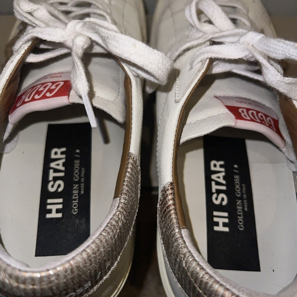 Golden Goose Hi Star Classic With List- Leather Upper Giraffe Horsy Star Size 40 - Picture 8 of 16